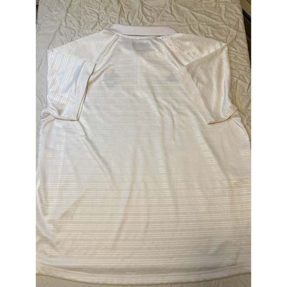 Rare Adidas Uprising Golf Polo ClimaLite White Athletic Dry Fitting Mens 2XL - Picture 4 of 4